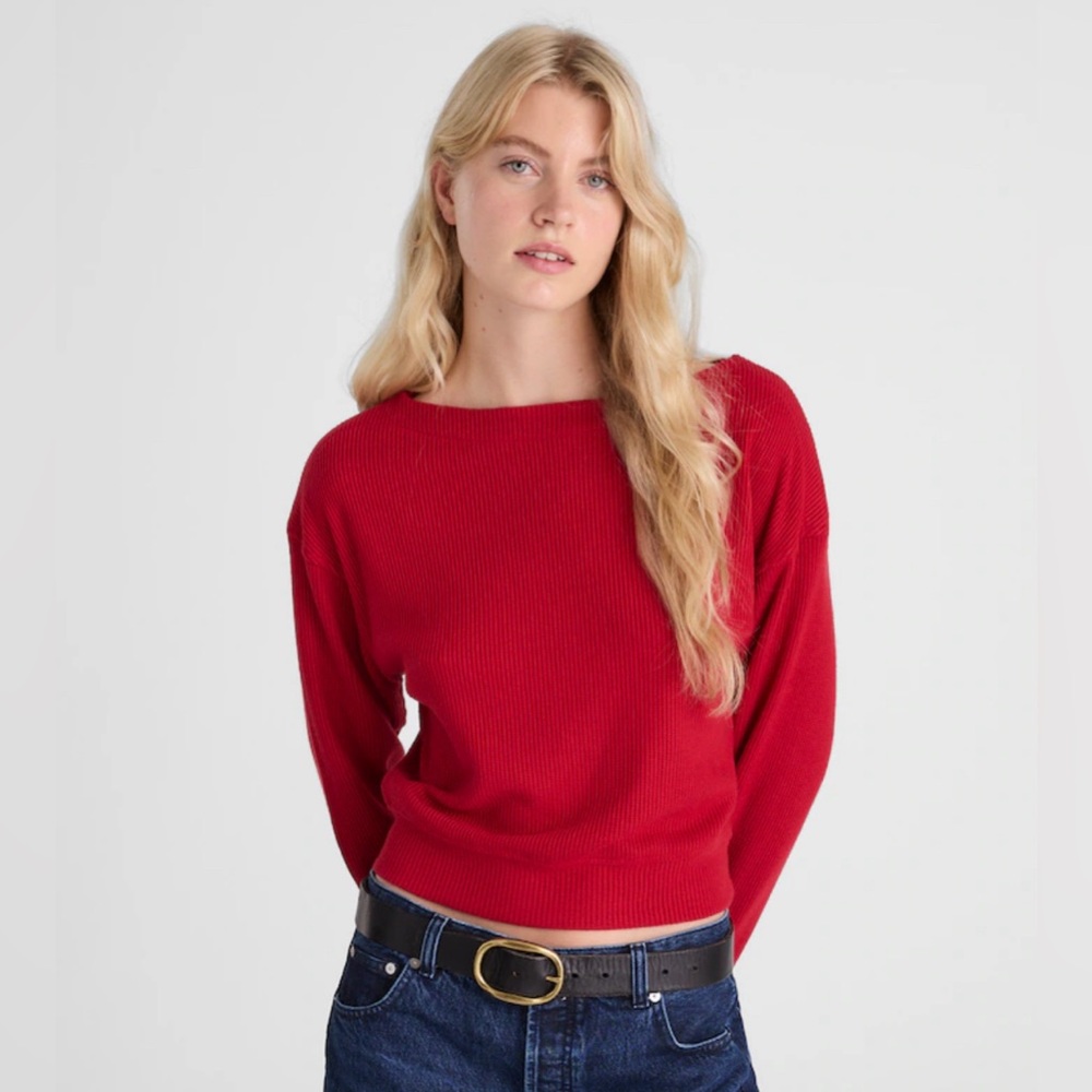 Madewell Boatneck Drop-Shoulder Top